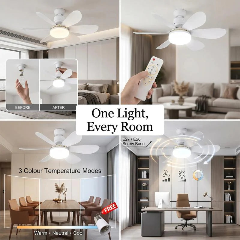 E27 Screw-In Ceiling Fan Light