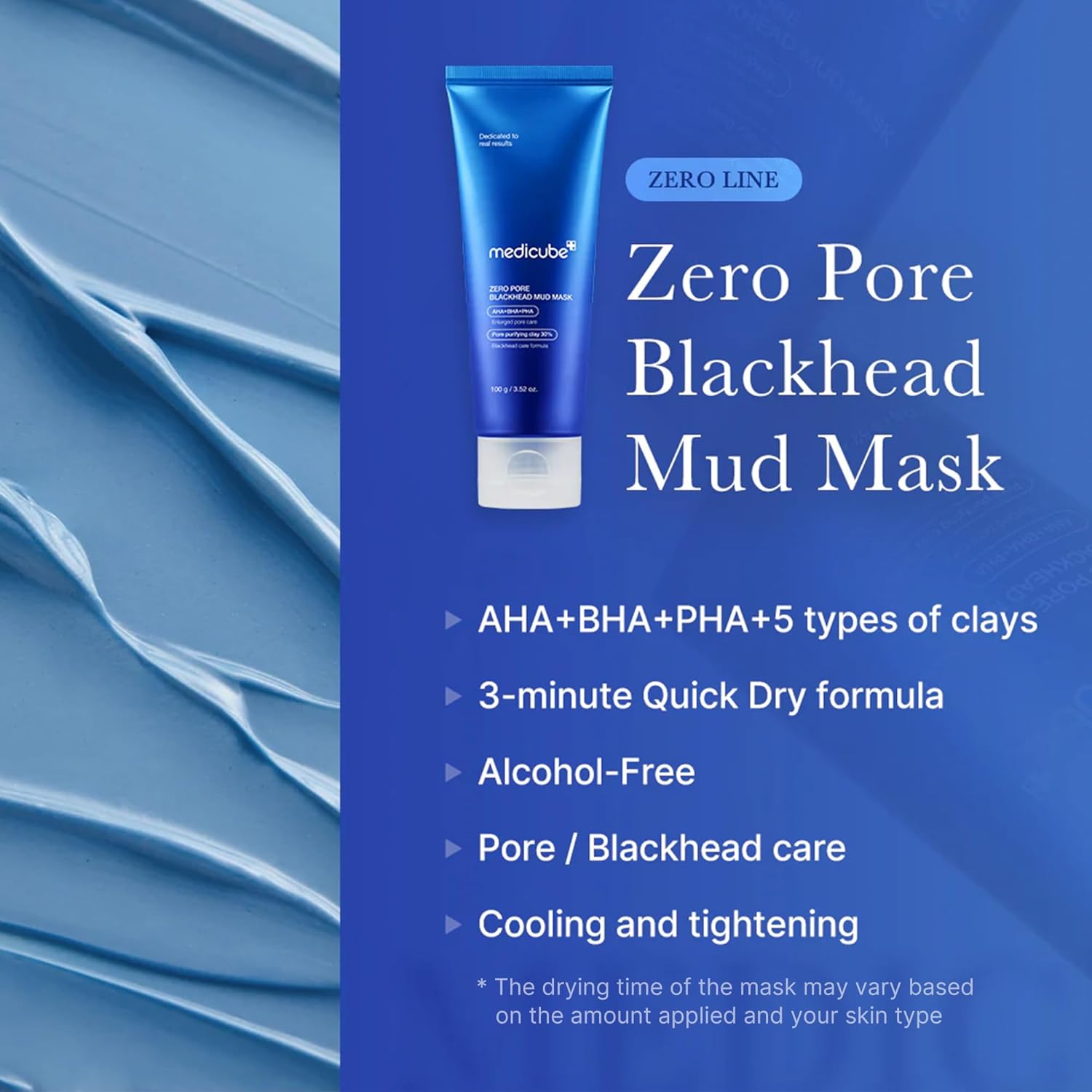 Medicube Zero Pore Blackhead Mud Mask - Pore Cleansing & Gentle Exfoliating