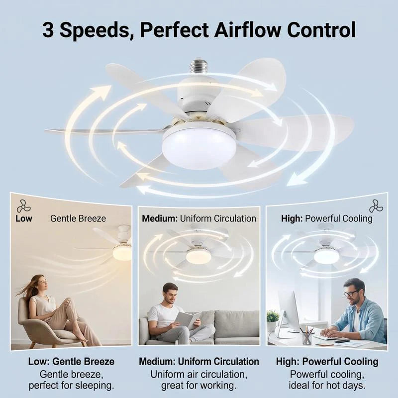 E27 Screw-In Ceiling Fan Light
