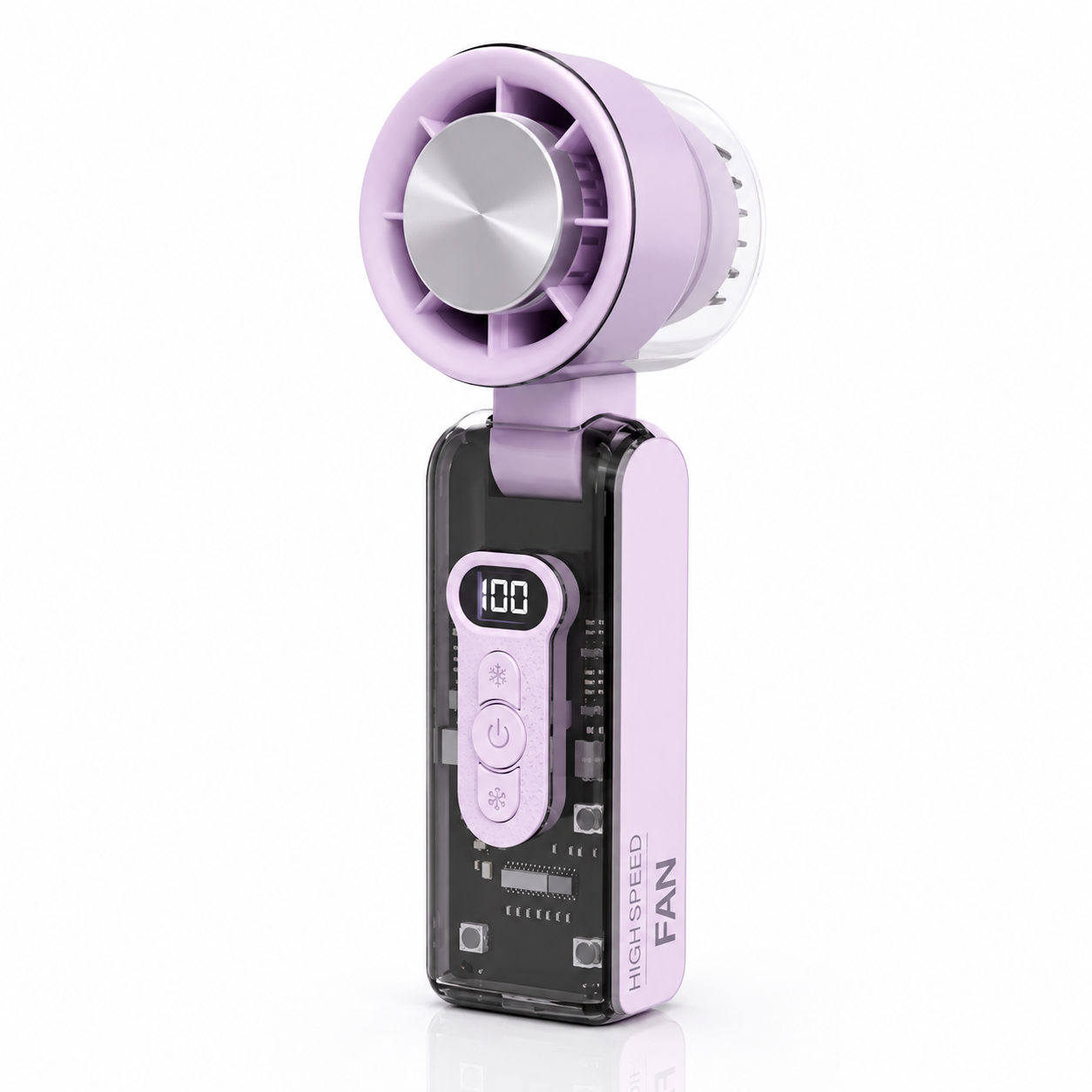 Portable Ice Cooling Fan with LED Display (Foldable)
