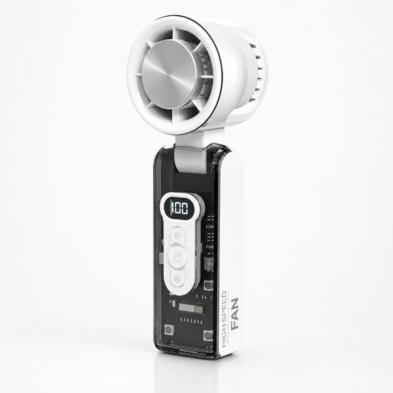 Portable Ice Cooling Fan with LED Display (Foldable)